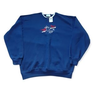 VINTAGE "LET IT SNOW" WOMENS CHRISTMAS CREWNECK